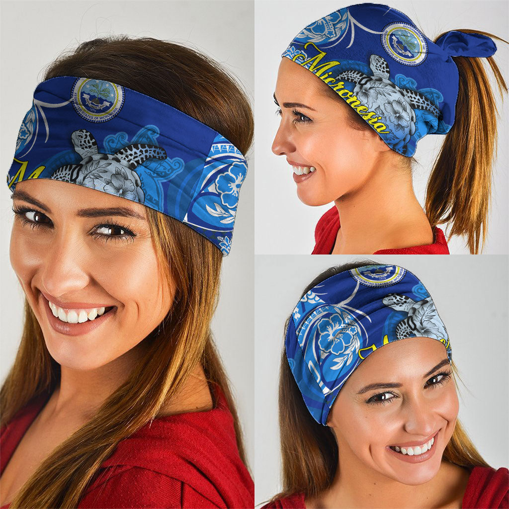 Micronesia Sea Turtle Neck Gaiter Federated States Of Micronesia Tribal Floral Pattern TS04 - Polynesian Pride