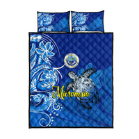 Micronesia Sea Turtle Quilt Bed Set Federated States Of Micronesia Tribal Floral Pattern TS04 - Polynesian Pride