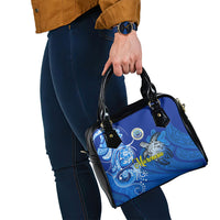 Micronesia Sea Turtle Shoulder Handbag Federated States Of Micronesia Tribal Floral Pattern TS04 - Polynesian Pride