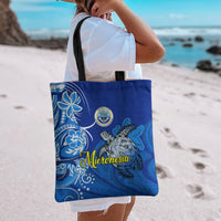Micronesia Sea Turtle Tote Bag Federated States Of Micronesia Tribal Floral Pattern TS04 - Polynesian Pride