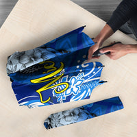 Micronesia Sea Turtle Umbrella Federated States Of Micronesia Tribal Floral Pattern TS04 - Polynesian Pride