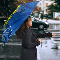 Micronesia Sea Turtle Umbrella Federated States Of Micronesia Tribal Floral Pattern TS04 - Polynesian Pride