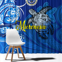 Micronesia Sea Turtle Window Curtain Federated States Of Micronesia Tribal Floral Pattern TS04 - Polynesian Pride