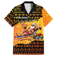 Tropical Christmas In July Santa Claus Family Matching Puletasi and Hawaiian Shirt Festive Hawaiian With Beach Reindeer Sleigh