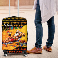 Tropical Christmas In July Santa Claus Luggage Cover Festive Hawaiian With Beach Reindeer Sleigh