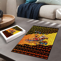 Tropical Christmas In July Santa Claus Puzzle Festive Hawaiian With Beach Reindeer Sleigh
