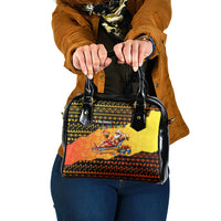 Tropical Christmas In July Santa Claus Shoulder Handbag Festive Hawaiian With Beach Reindeer Sleigh