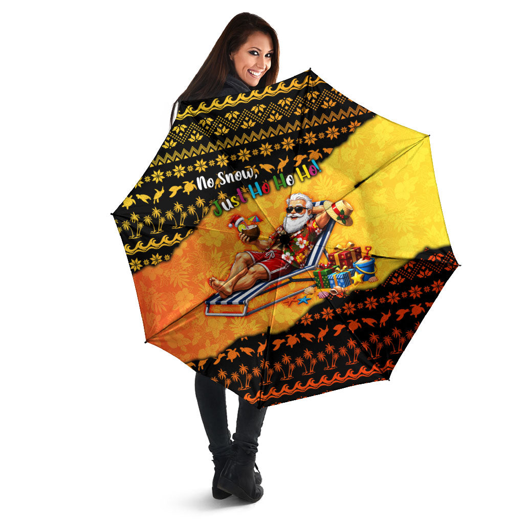 Tropical Christmas In July Santa Claus Umbrella Festive Hawaiian With Beach Reindeer Sleigh