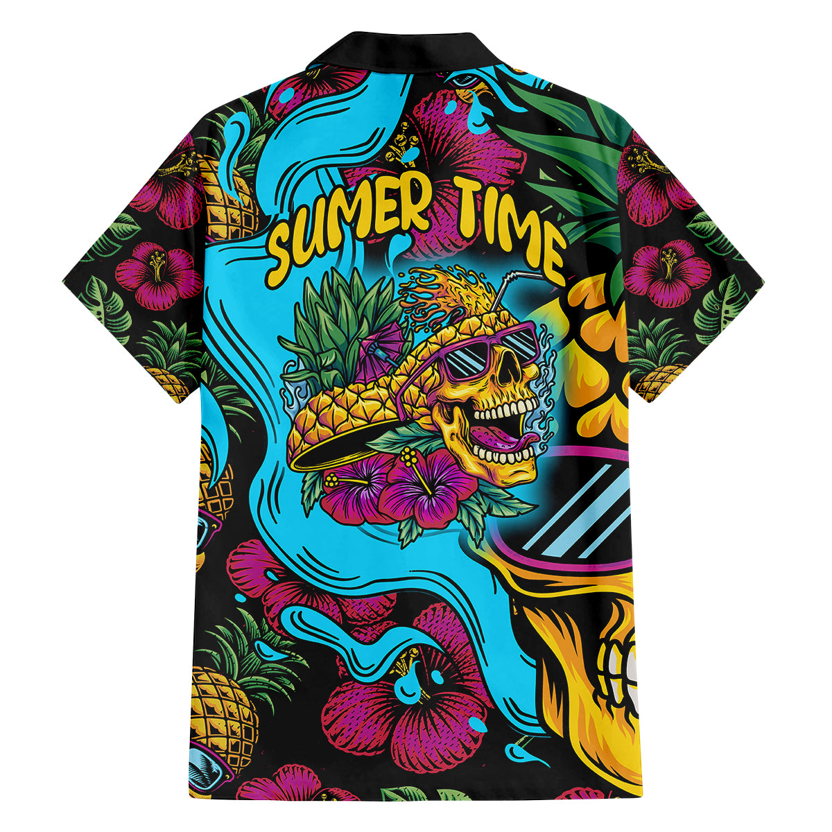 Pineapple Skull Kid Hawaiian Shirt Sumer Time TS04 Kid Multicolor - Polynesian Pride
