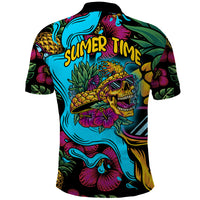 Pineapple Skull Polo Shirt Sumer Time TS04 Multicolor - Polynesian Pride