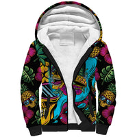 Pineapple Skull Sherpa Hoodie Sumer Time TS04 - Polynesian Pride