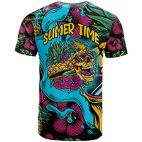 Pineapple Skull T Shirt Sumer Time TS04 Multicolor - Polynesian Pride