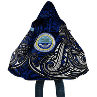 Micronesia Independence Day FSM Cloak Tribal Tattoo Pattern Flag Seal Heritage TS04 Unisex Blue Black - Polynesian Pride