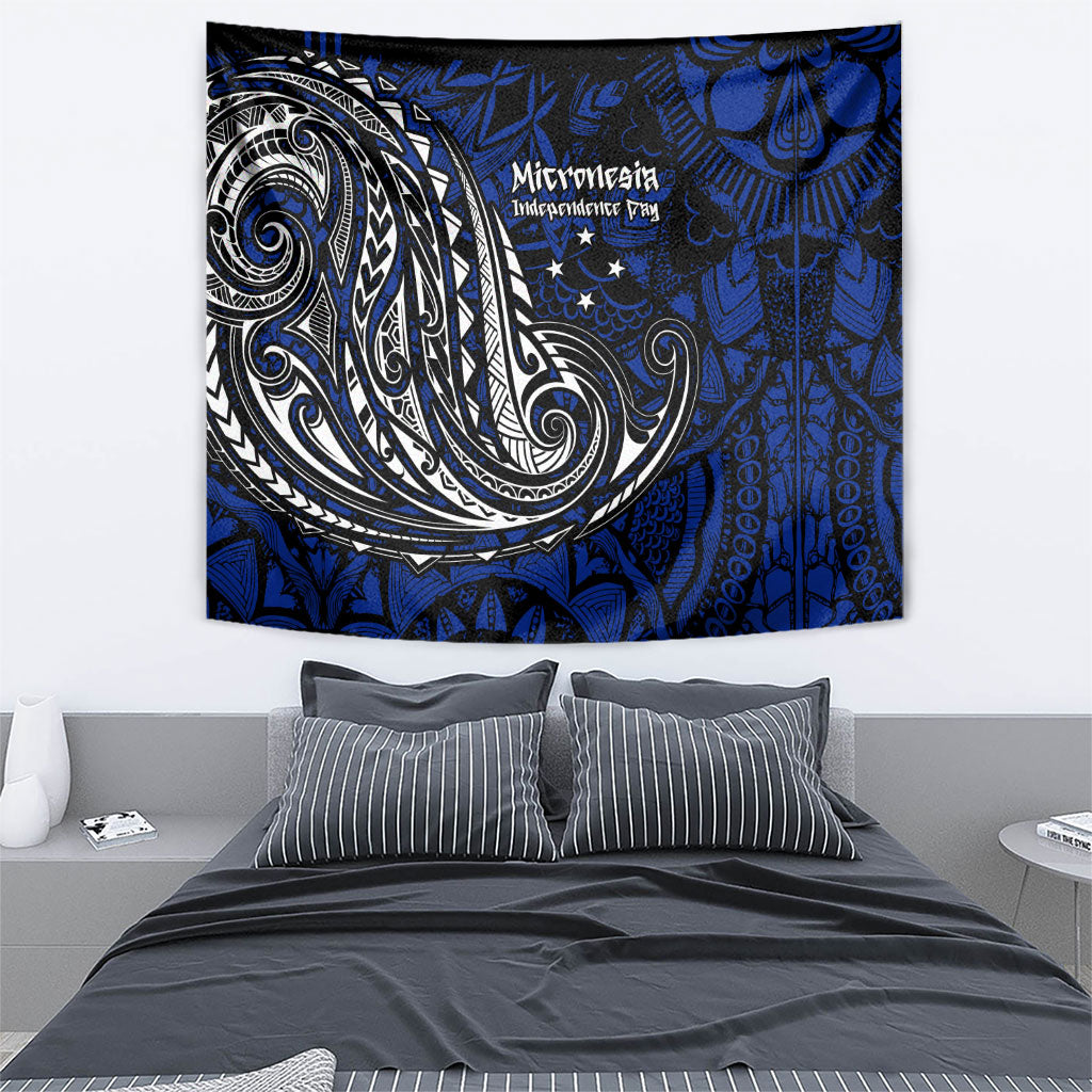 Micronesia Independence Day FSM Tapestry Tribal Tattoo Pattern Flag Seal Heritage TS04 - Polynesian Pride