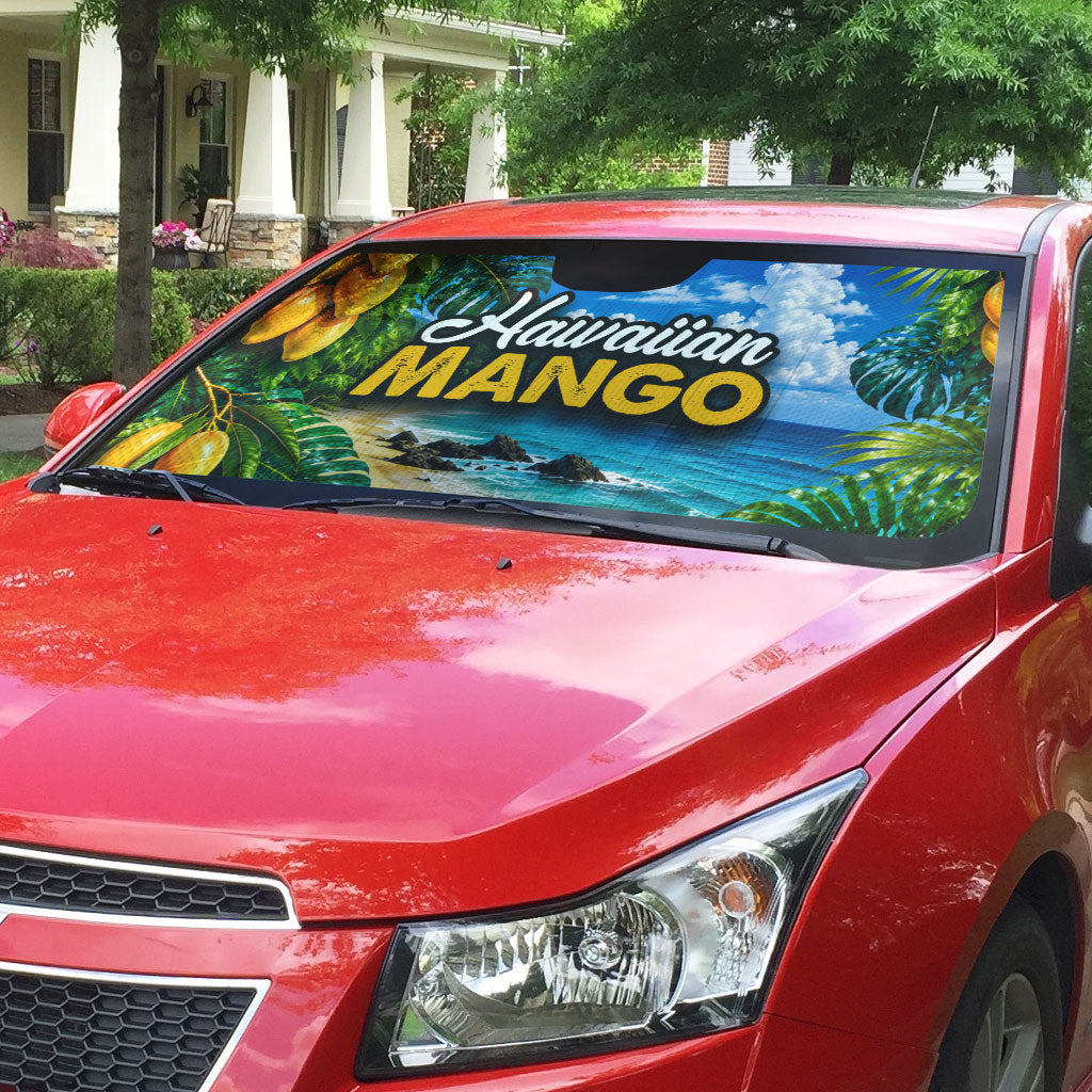 Hawaiian Mango Tropical Beach Auto Sun Shade Scenic Island Nature Exotic Fruit Graphic TS04 - Polynesian Pride