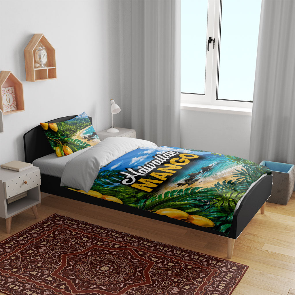 Hawaiian Mango Tropical Beach Bedding Set Scenic Island Nature Exotic Fruit Graphic TS04 - Polynesian Pride