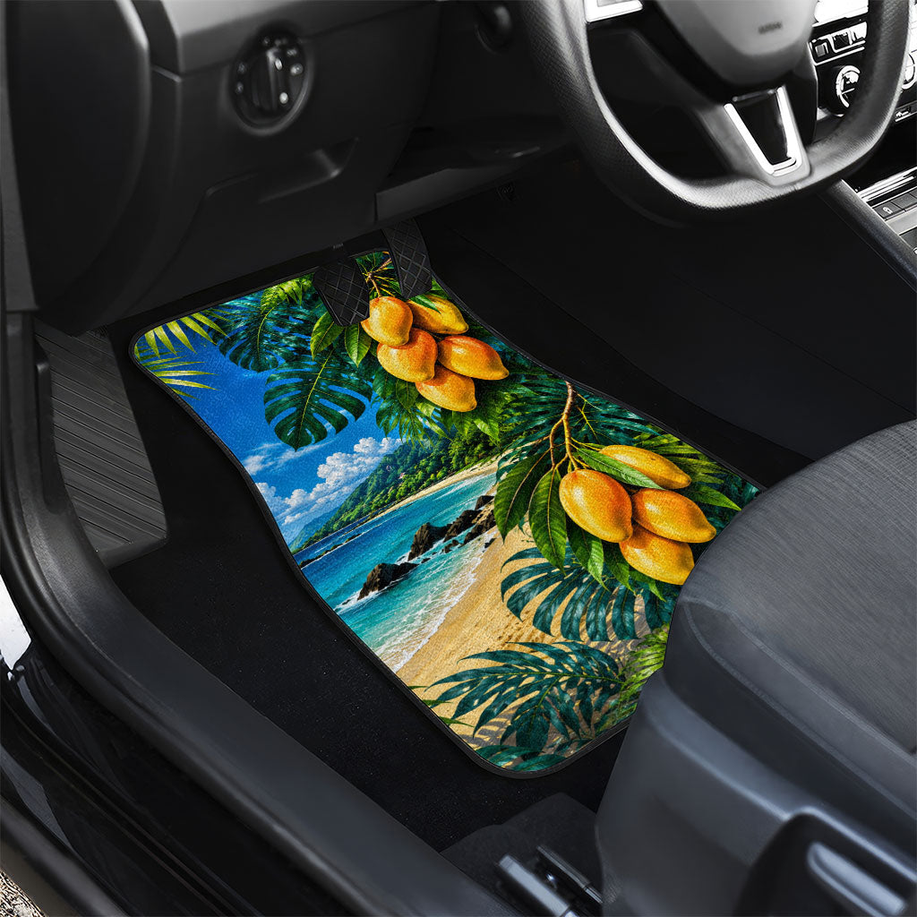 Hawaiian Mango Tropical Beach Car Mats Scenic Island Nature Exotic Fruit Graphic TS04 - Polynesian Pride
