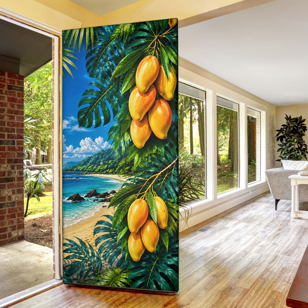 Hawaiian Mango Tropical Beach Door Cover Scenic Island Nature Exotic Fruit Graphic TS04 - Polynesian Pride