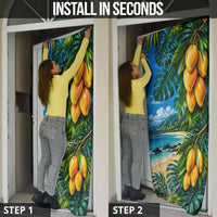 Hawaiian Mango Tropical Beach Door Cover Scenic Island Nature Exotic Fruit Graphic TS04 - Polynesian Pride