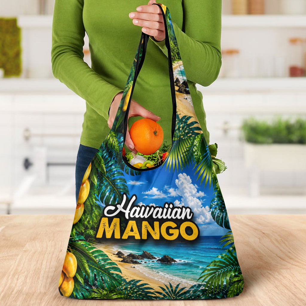 Hawaiian Mango Tropical Beach Grocery Bag Scenic Island Nature Exotic Fruit Graphic TS04 - Polynesian Pride