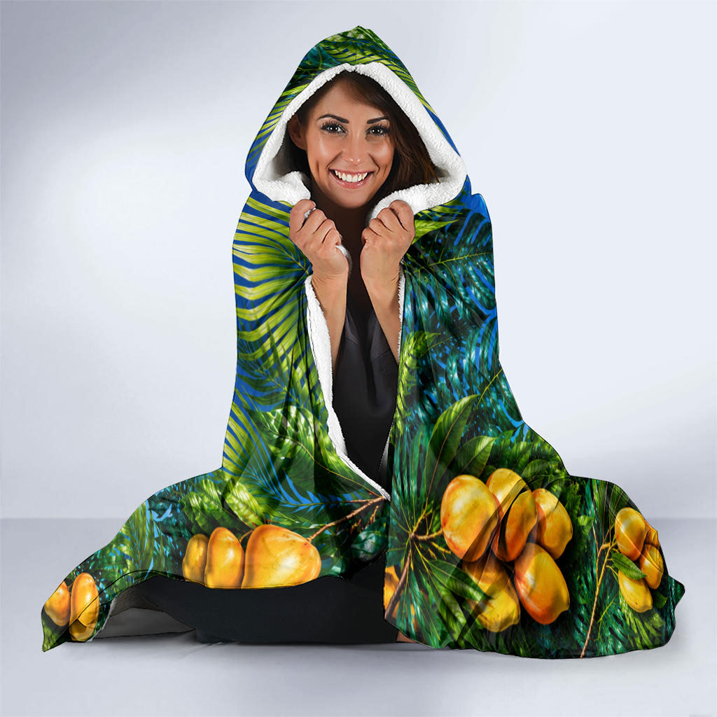 Hawaiian Mango Tropical Beach Hooded Blanket Scenic Island Nature Exotic Fruit Graphic TS04 - Polynesian Pride