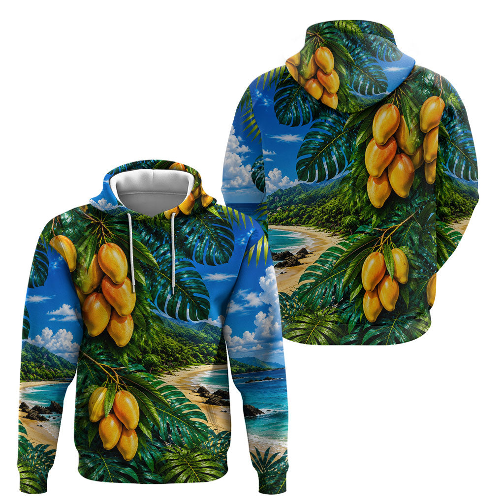 Hawaiian Mango Tropical Beach Hoodie Scenic Island Nature Exotic Fruit Graphic TS04 - Polynesian Pride
