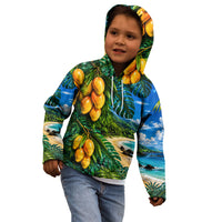 Hawaiian Mango Tropical Beach Kid Hoodie Scenic Island Nature Exotic Fruit Graphic TS04 - Polynesian Pride