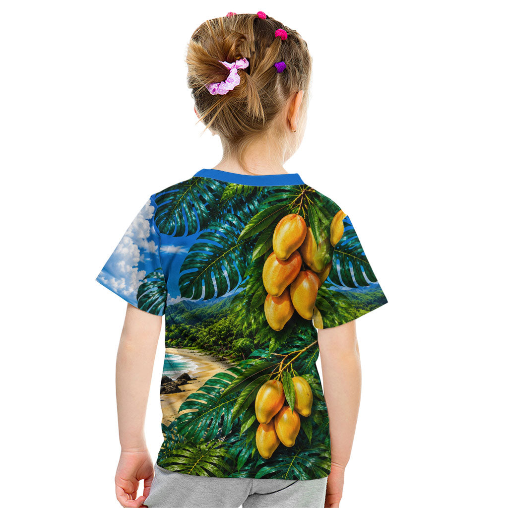 Hawaiian Mango Tropical Beach Kid T Shirt Scenic Island Nature Exotic Fruit Graphic TS04 - Polynesian Pride