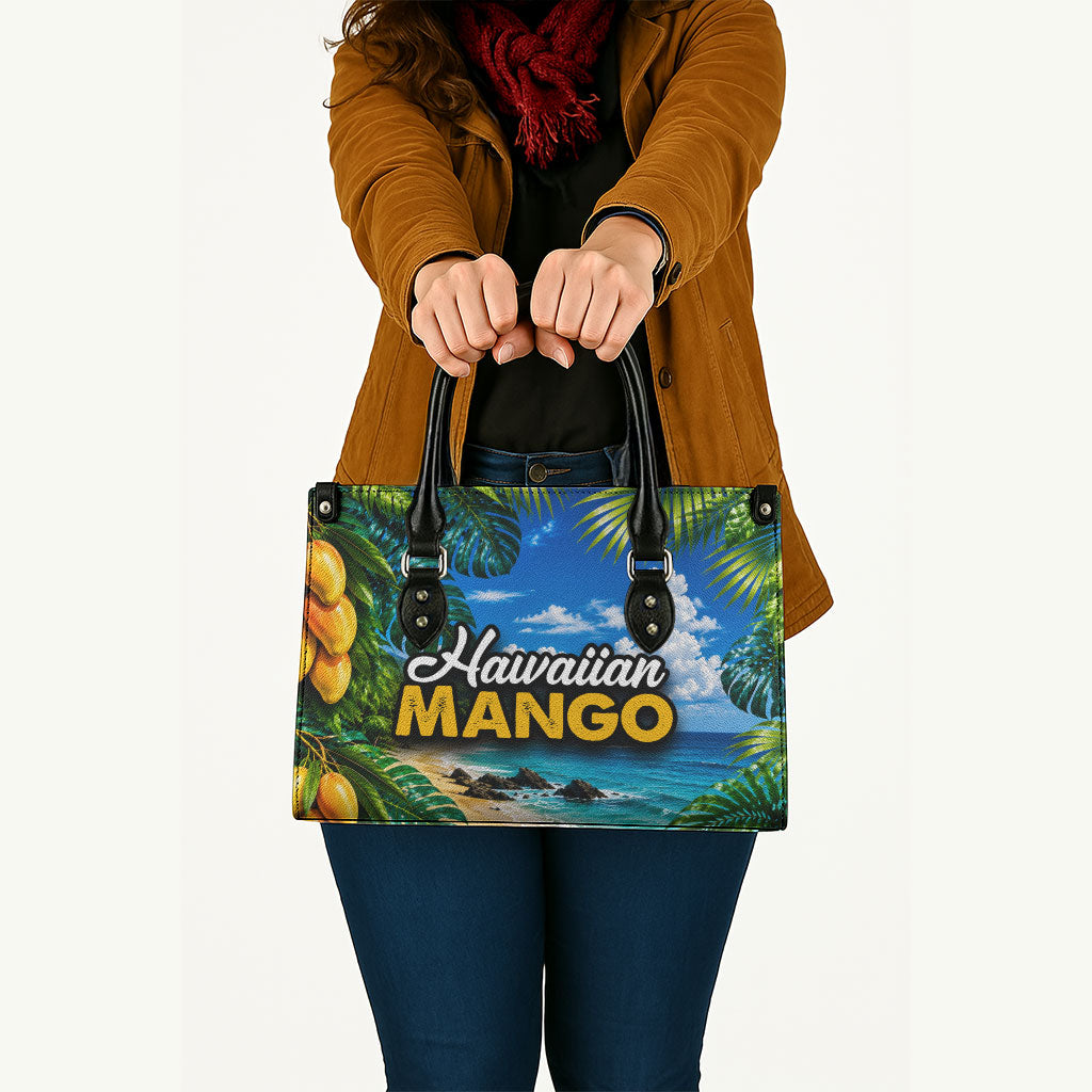 Hawaiian Mango Tropical Beach Leather Bag Scenic Island Nature Exotic Fruit Graphic TS04 - Polynesian Pride