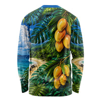 Hawaiian Mango Tropical Beach Long Sleeve Shirt Scenic Island Nature Exotic Fruit Graphic TS04 - Polynesian Pride