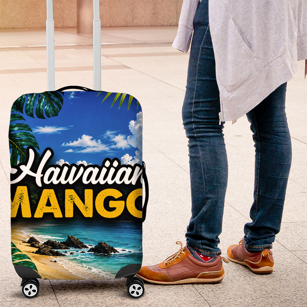 Hawaiian Mango Tropical Beach Luggage Cover Scenic Island Nature Exotic Fruit Graphic TS04 Blue Green - Polynesian Pride