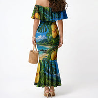 Hawaiian Mango Tropical Beach Mermaid Dress Scenic Island Nature Exotic Fruit Graphic TS04 - Polynesian Pride