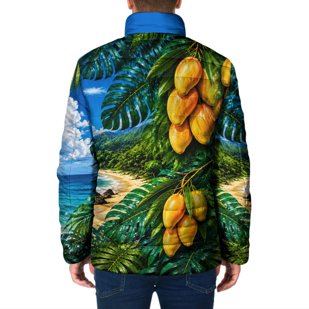Hawaiian Mango Tropical Beach Padded Jacket Scenic Island Nature Exotic Fruit Graphic TS04 - Polynesian Pride