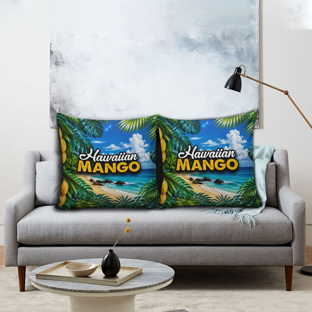 Hawaiian Mango Tropical Beach Pillow Cover Scenic Island Nature Exotic Fruit Graphic TS04 - Polynesian Pride