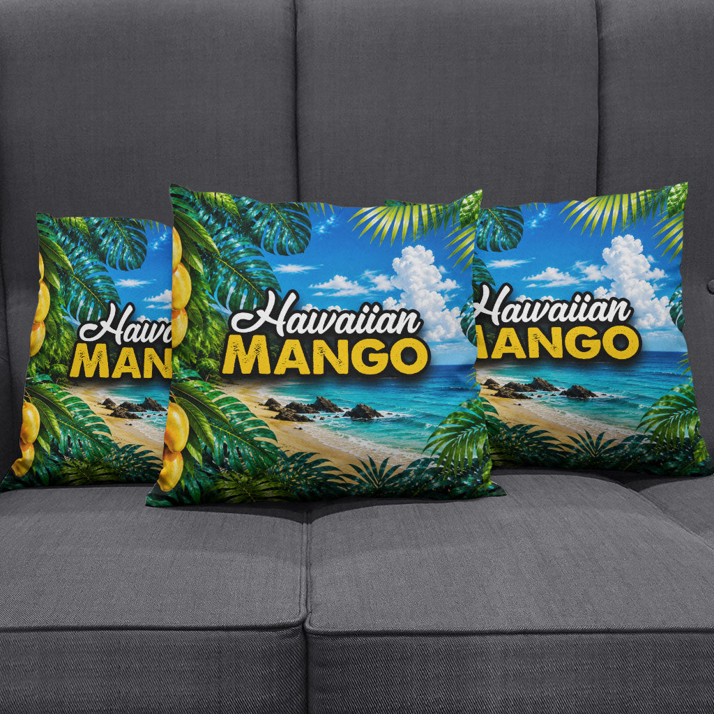 Hawaiian Mango Tropical Beach Pillow Cover Scenic Island Nature Exotic Fruit Graphic TS04 - Polynesian Pride