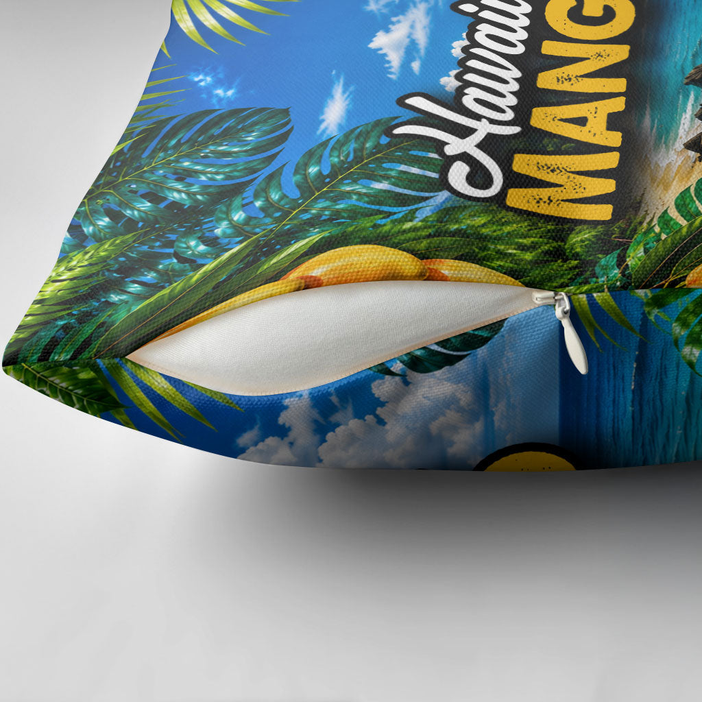 Hawaiian Mango Tropical Beach Pillow Cover Scenic Island Nature Exotic Fruit Graphic TS04 - Polynesian Pride