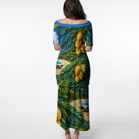 Hawaiian Mango Tropical Beach Puletasi Scenic Island Nature Exotic Fruit Graphic TS04 - Polynesian Pride
