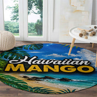 Hawaiian Mango Tropical Beach Round Carpet Scenic Island Nature Exotic Fruit Graphic TS04 - Polynesian Pride