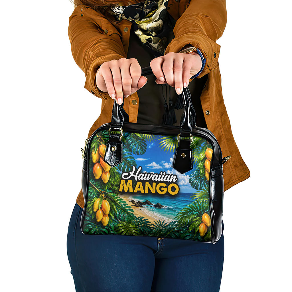 Hawaiian Mango Tropical Beach Shoulder Handbag Scenic Island Nature Exotic Fruit Graphic TS04 One Size Blue Green - Polynesian Pride