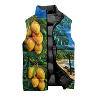 Hawaiian Mango Tropical Beach Sleeveless Puffer Jacket Scenic Island Nature Exotic Fruit Graphic TS04 - Polynesian Pride