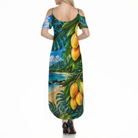 Hawaiian Mango Tropical Beach Summer Maxi Dress Scenic Island Nature Exotic Fruit Graphic TS04 - Polynesian Pride