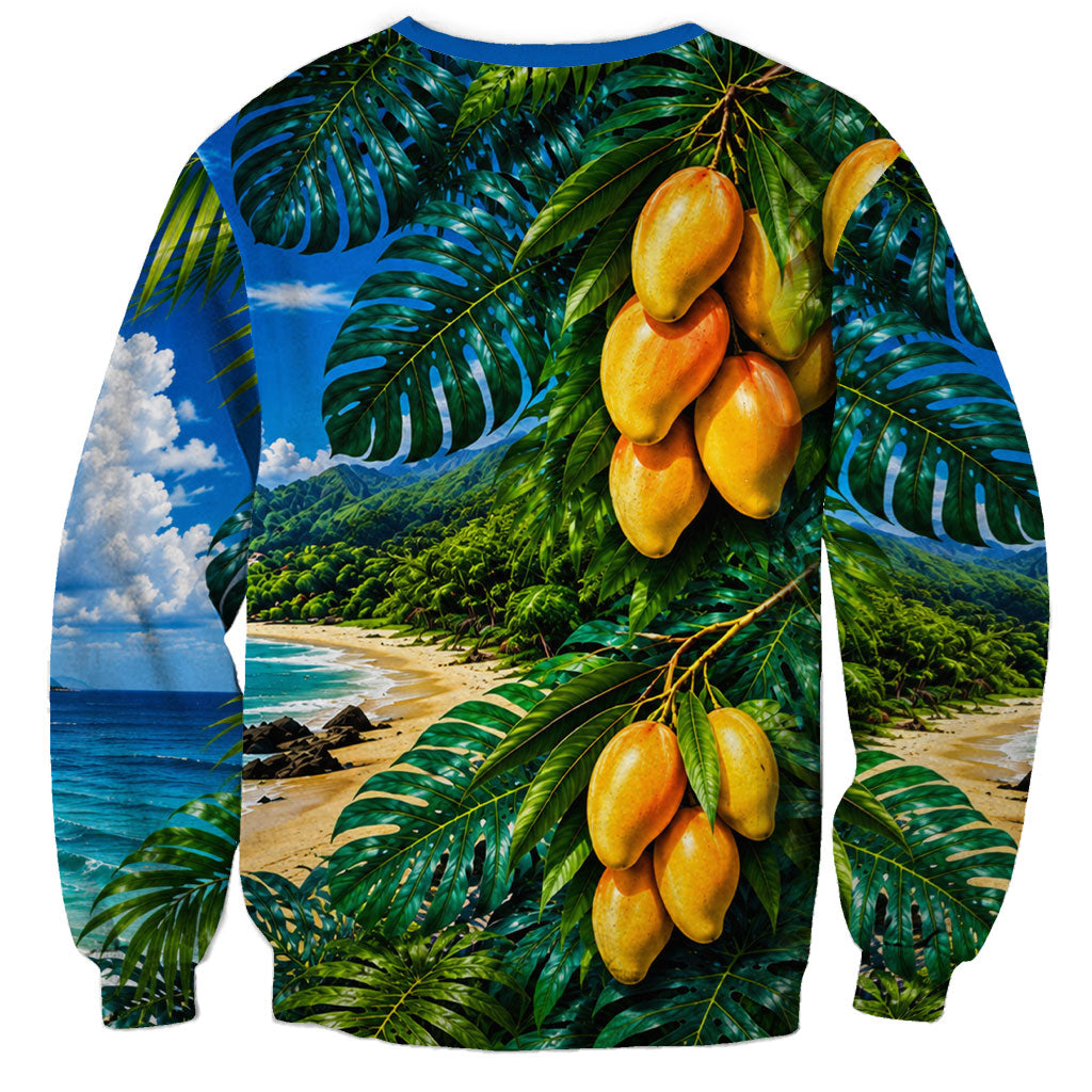 Hawaiian Mango Tropical Beach Sweatshirt Scenic Island Nature Exotic Fruit Graphic TS04 - Polynesian Pride