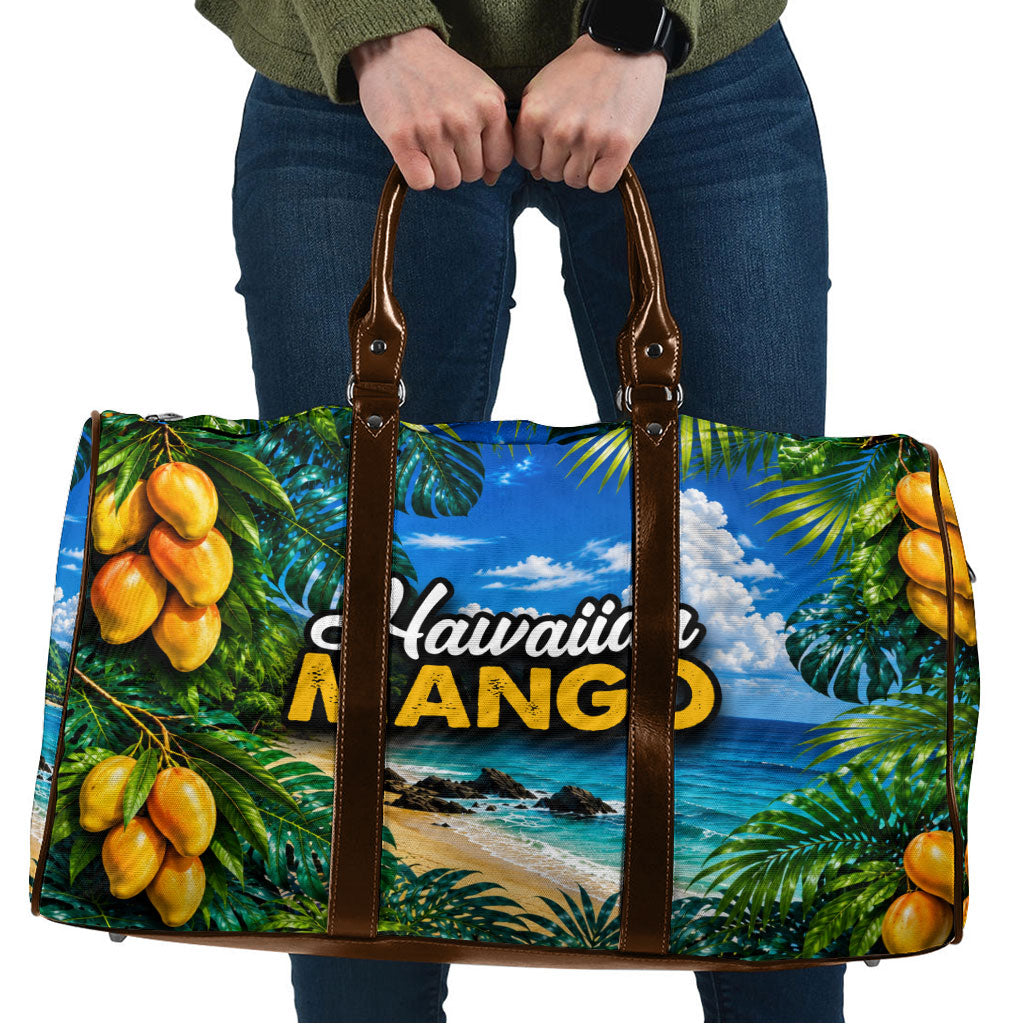 Hawaiian Mango Tropical Beach Travel Bag Scenic Island Nature Exotic Fruit Graphic TS04 Blue Green - Polynesian Pride
