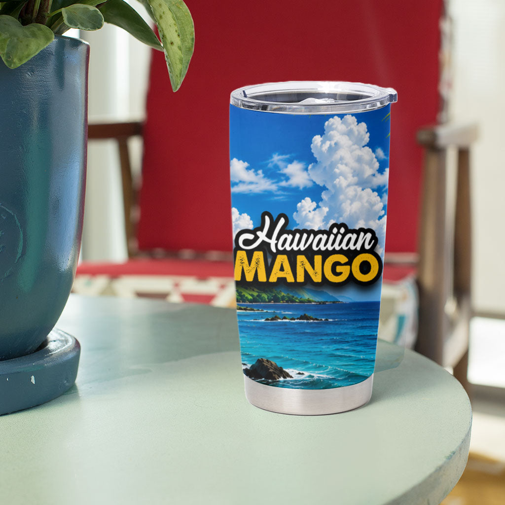 Hawaiian Mango Tropical Beach Tumbler Cup Scenic Island Nature Exotic Fruit Graphic TS04 - Polynesian Pride