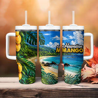 Hawaiian Mango Tropical Beach Tumbler With Handle Scenic Island Nature Exotic Fruit Graphic TS04 - Polynesian Pride