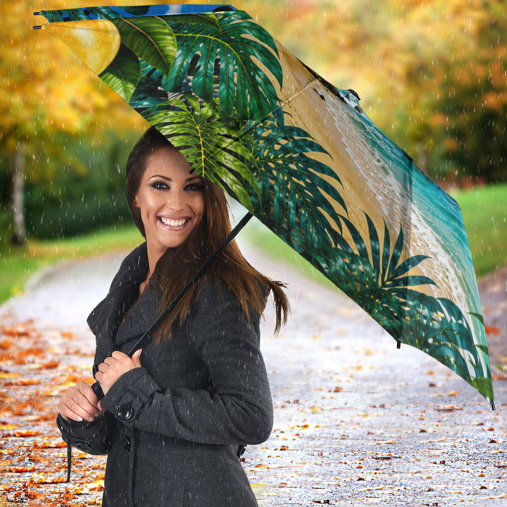Hawaiian Mango Tropical Beach Umbrella Scenic Island Nature Exotic Fruit Graphic TS04 - Polynesian Pride