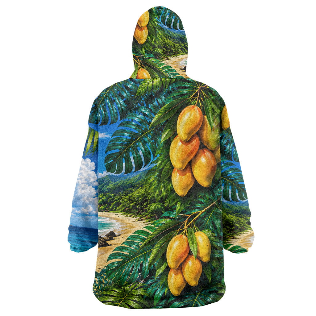 Hawaiian Mango Tropical Beach Wearable Blanket Hoodie Scenic Island Nature Exotic Fruit Graphic TS04 - Polynesian Pride