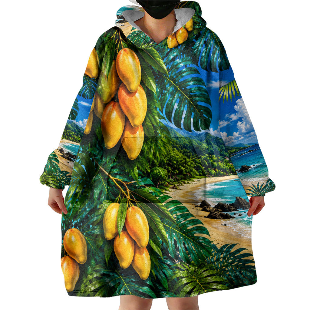 Hawaiian Mango Tropical Beach Wearable Blanket Hoodie Scenic Island Nature Exotic Fruit Graphic TS04 - Polynesian Pride
