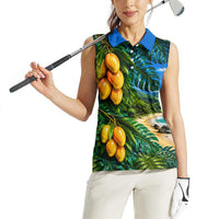 Hawaiian Mango Tropical Beach Women Sleeveless Polo Shirt Scenic Island Nature Exotic Fruit Graphic TS04 - Polynesian Pride