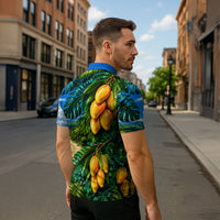Hawaiian Mango Tropical Beach Zipper Polo Shirt Scenic Island Nature Exotic Fruit Graphic TS04 - Polynesian Pride